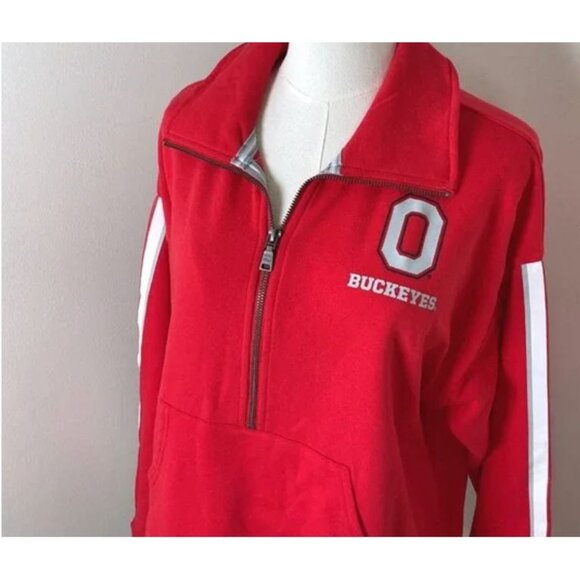 NEW WEAR by Erin Andrews OSU Buckeyes Womens XL Cinch Waist 1/4 Zip MSRP $75 - Picture 2 of 5